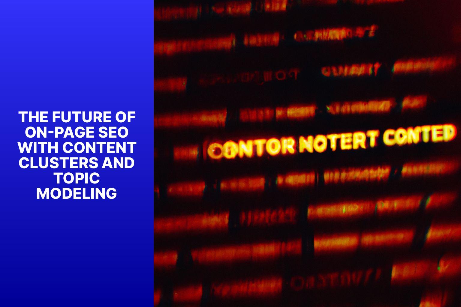 The Future of On-Page SEO with Content Clusters and Topic Modeling - Content Clusters and Topic Modeling: The Future of On-Page SEO? 
